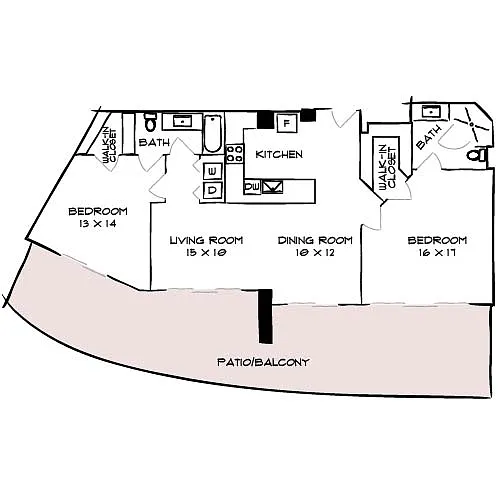 Floor plan Dunes 2C Premier