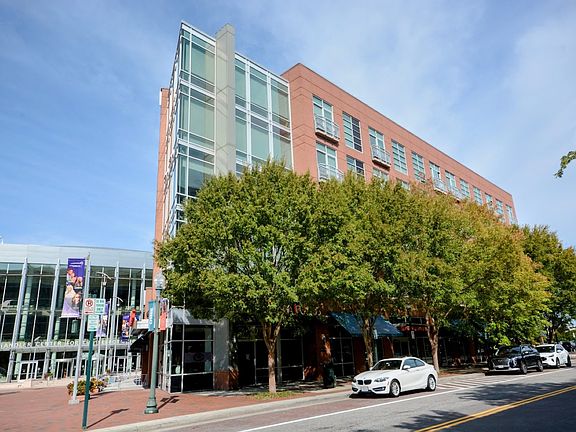 Exterior view of loft community and Sandler Center (unit is the top floor)