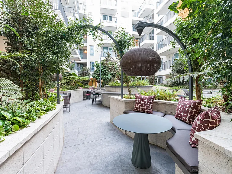 Elevate your outdoor experience with chic seating and modern lighting.