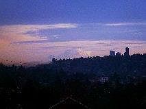 Mt. Rainier at sunset from deck