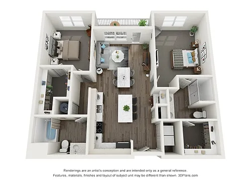 Floor plan 2B1L