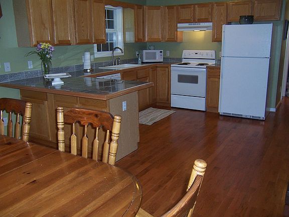 Hardwoods in huge kitchen