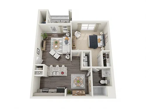Floor plan 1 Bedroom A1 - Core