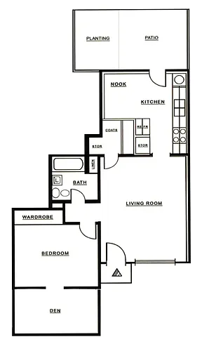 Floor plan C1 with Den