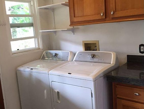 Separate laundry area just off of the kitchen and walk-in pantry.