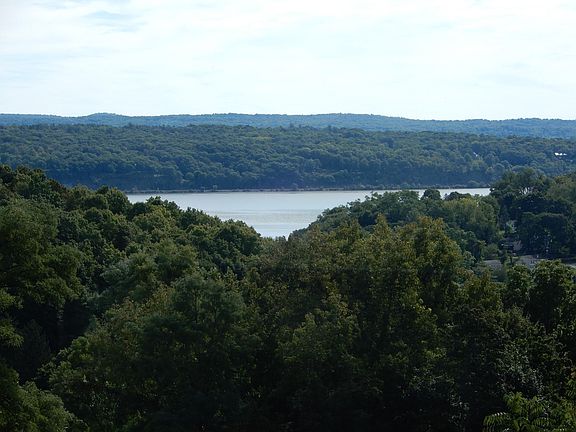 Hudson River views from private patio, living room and bedrooms.
