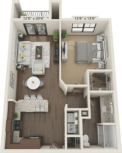 Floor plan 1X1