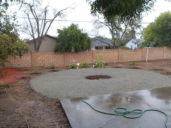 rear yard - drought tolerant drip landscaping with automatic timer
