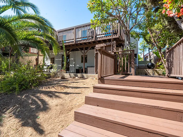 Backyard deck and steps