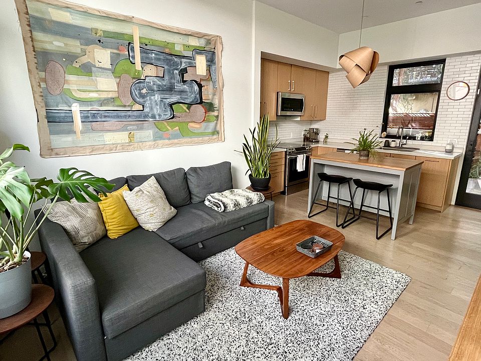 Open living room/kitchen