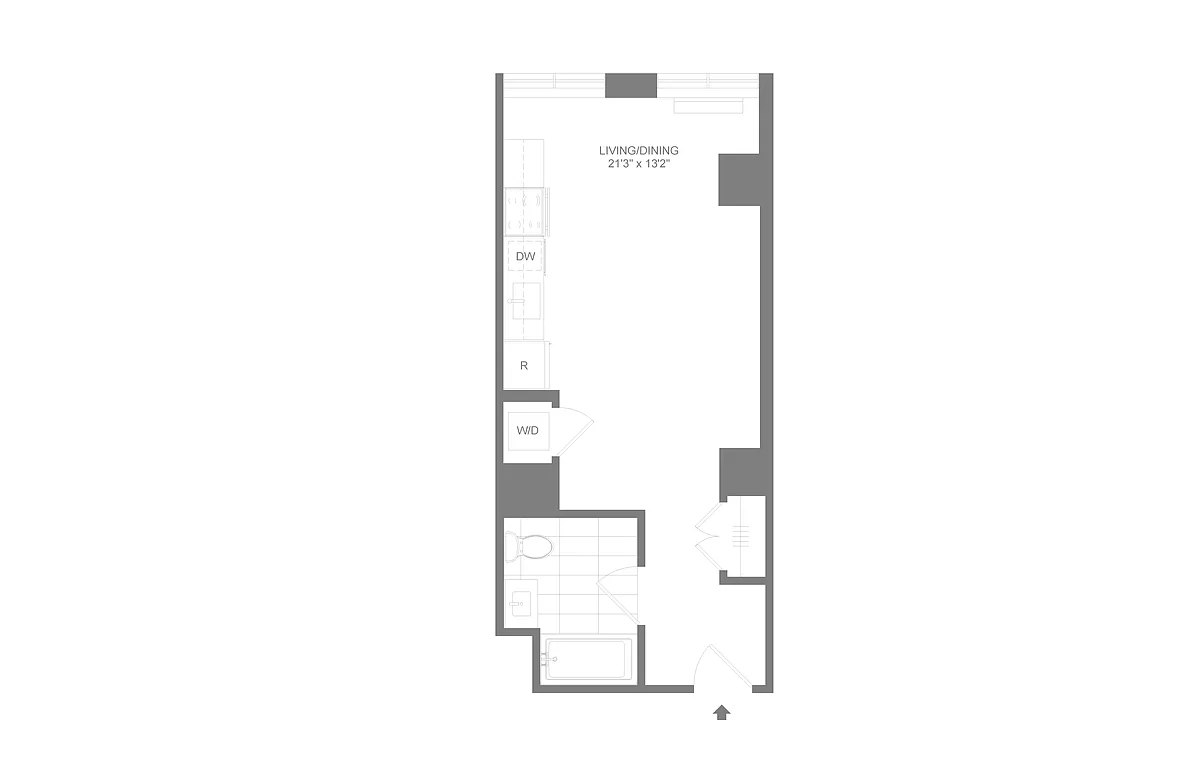 Floor plan S1 | Studio | 1 Bath