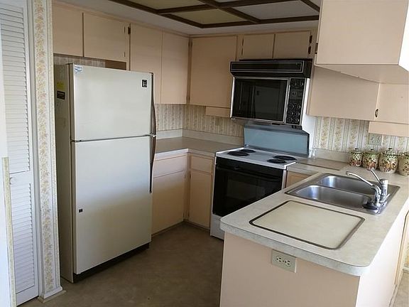 Kitchen space is just right. There's a Pantry for storage.