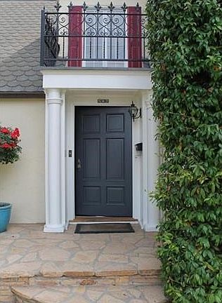 Lovely flagstone entry.