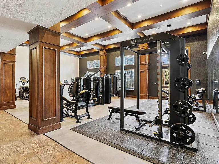 Fitness center with strength equipment