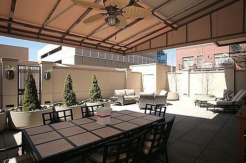 Partially covered patio