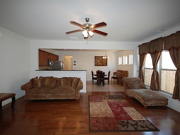 Family Room with view to Kit