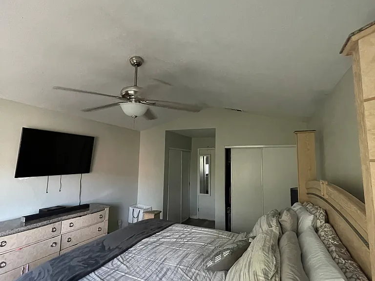 Master bedroom has two large closets. The second closet is near the door