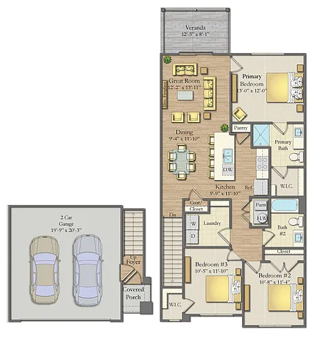 Floor plan Danbury Townhome
