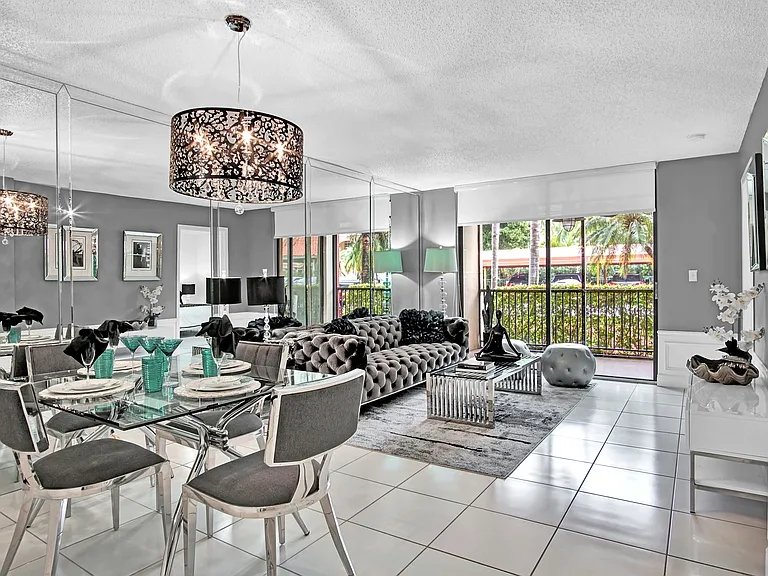 Model Unit 128 - Spacious Living Room with Private Balcony