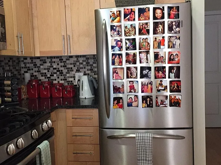 Stainless steel appliances in kitchen