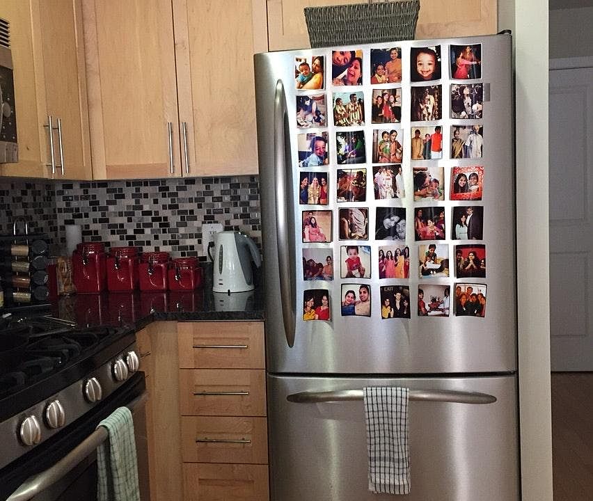 Stainless steel appliances in kitchen