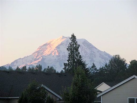 Mt Rainier view from back yard, living room, kitchen/eating area, Master BR!