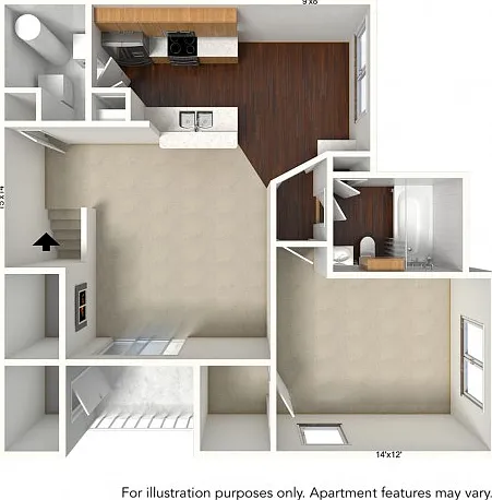 1 Bed 1 Bath 1 Bed 1 Bath