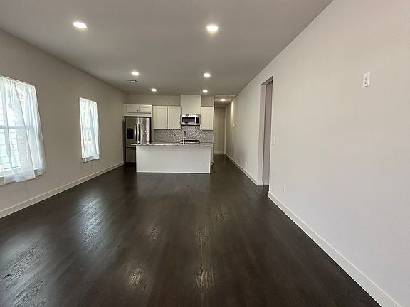 open concept, living room, dining room and kitchen