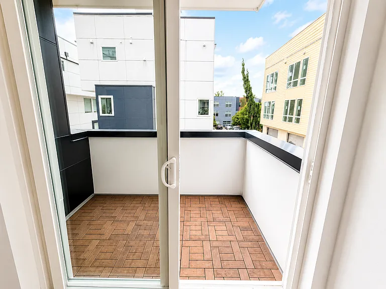 The balcony just off of the living room is great for morning coffee and enjoying the family of hummingbirds that live nearby.