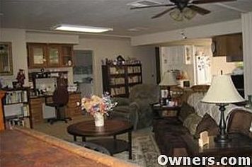 Family Room With Built-in Desk Area
