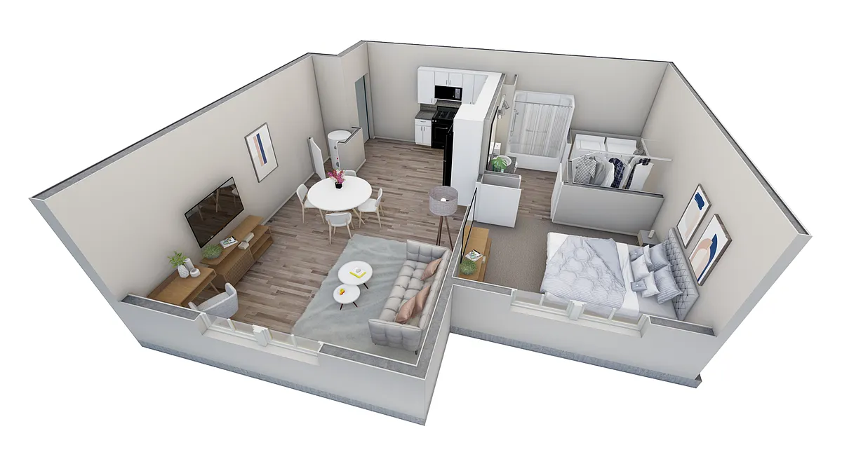 Floor plan 1 BR Retreat Overlook