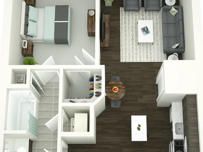 Porter Street - A1TR - 1 Beds - 1 Baths - 652 Sq. ft.