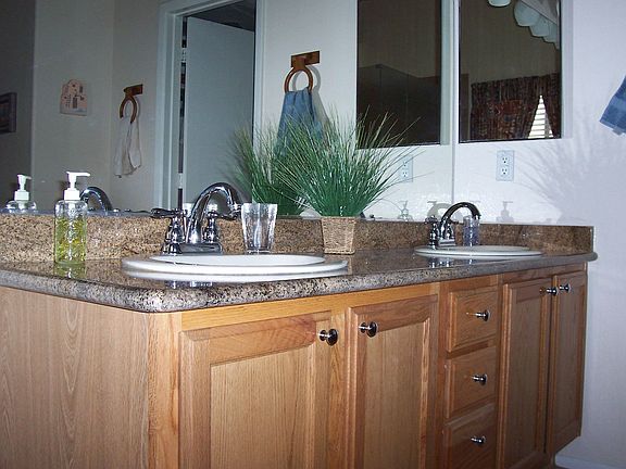 Master Bath Granite Countertops & Double Sinks