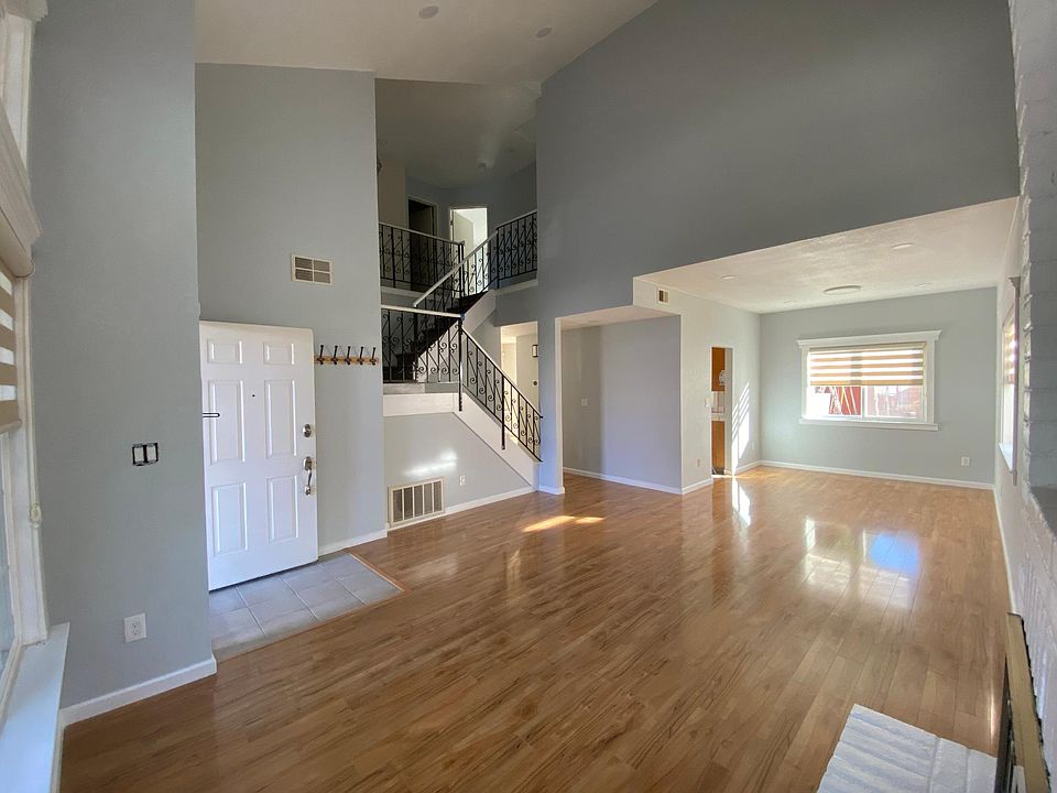 High ceiling living room
