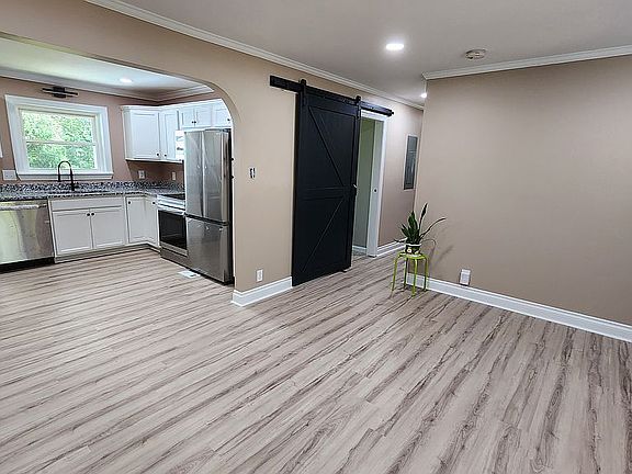 Kitchen and hallways