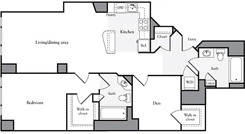Floor plan 1 Bedroom R