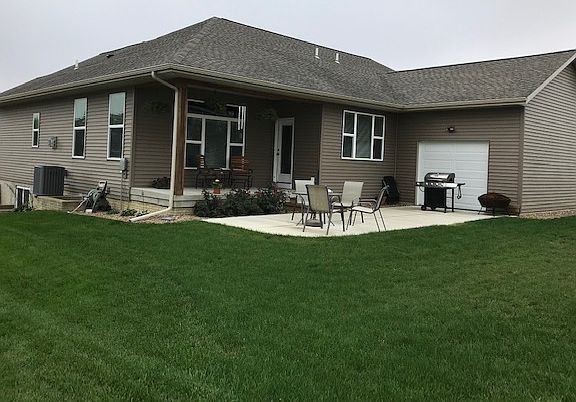 Covered back porch and patio
