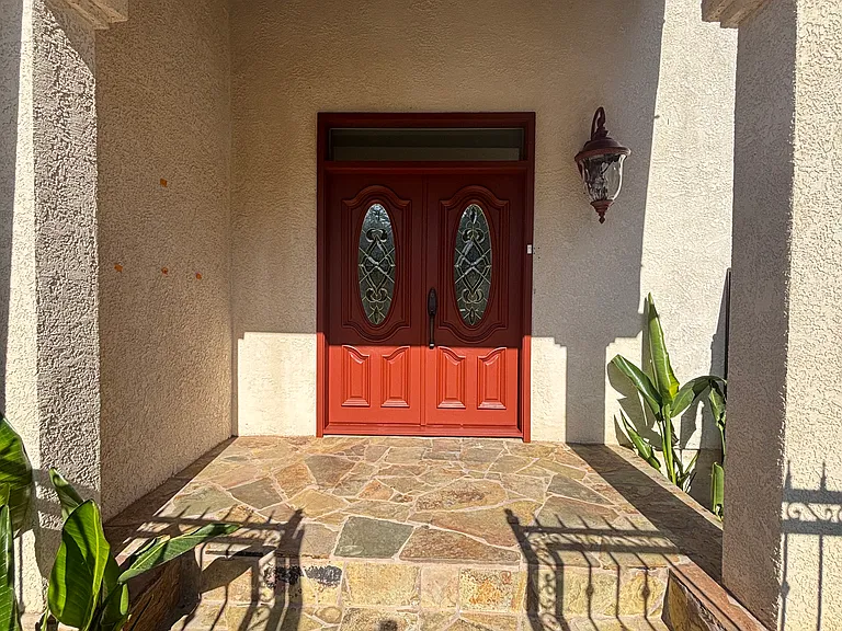 front door of the house