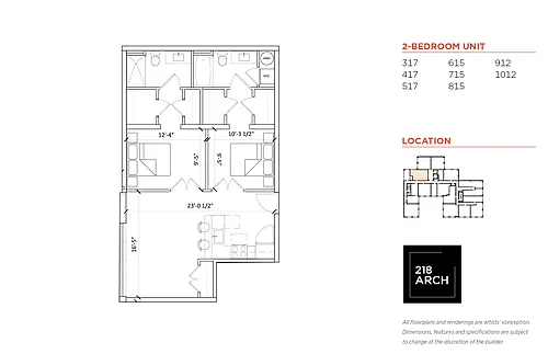 Floor plan Two Bedroom
