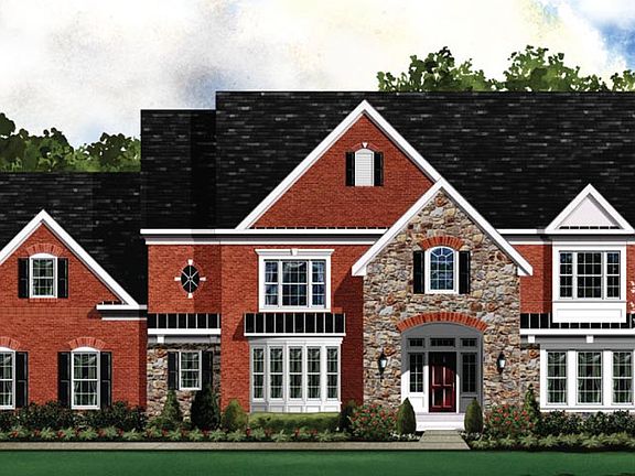Elevation 3 - wopt. Brick Front, Stone Accent, and Living Room Fireplace