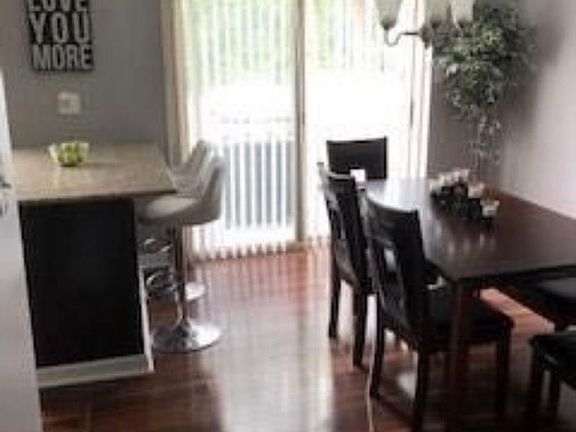 dining room and island