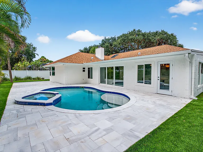 Artificial Turf, Marble Pool Deck with Jacuzzi