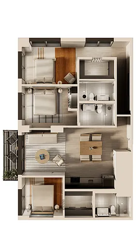 Floor plan Makaha 3 Bedroom
