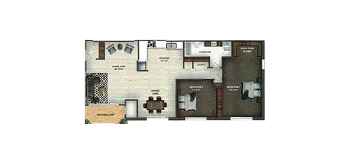 Floor plan 2 Bedroom