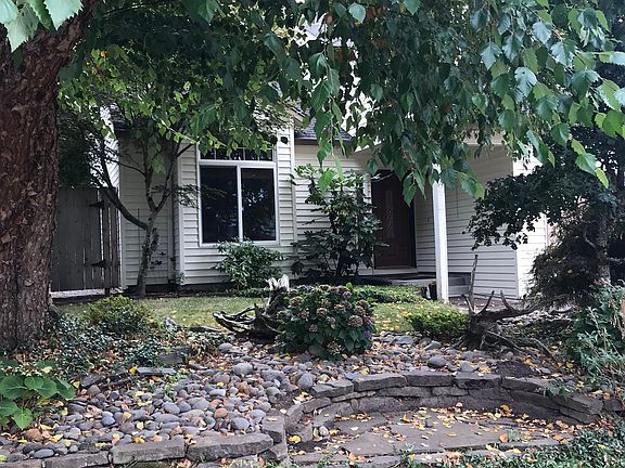 Front Yard Landscaping: River Birch Tree, Ledgestone, Ground Cover & Small Lawn.