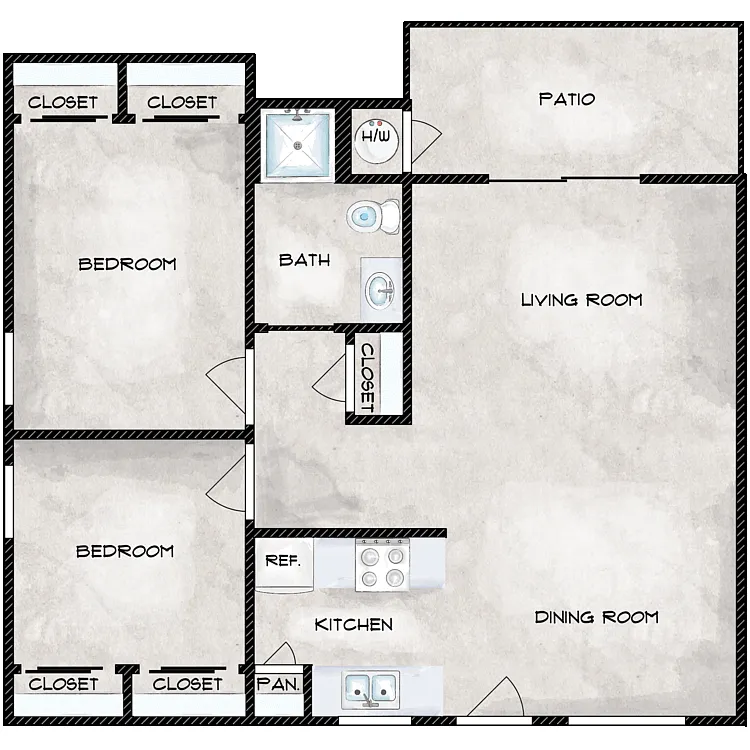 Floor plan Two Bedroom