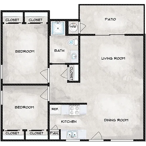 Floor plan Two Bedroom