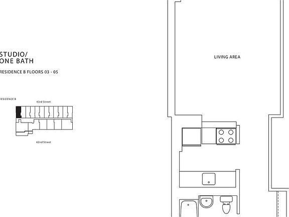 2nd image of 520 W 43rd St #B6
