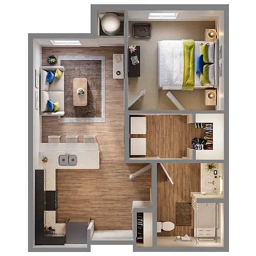 Floor plan One Bedroom