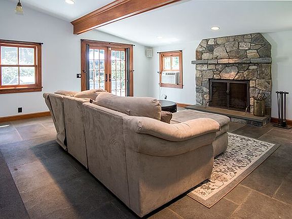 Magnificent stone fireplace 